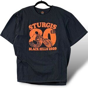 Sturgis 80th Black Hills 2020 T-Shirt Mens Sz XL Anniversary Motorcycle Rally